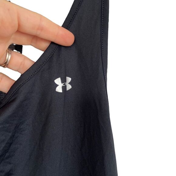 Under Armour Mesh Back Round Hem Tank Black - Picture 5 of 5